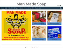Tablet Screenshot of manmadesoap.net